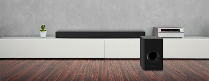 Panasonic SC-HTB488EGK podlouhlý design